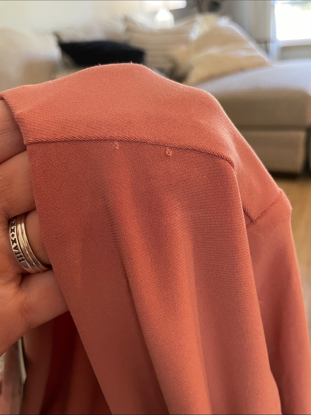 Wrap Front Long Sleeve Maxi Dress in Dusty Rose - Picture 9 of 10